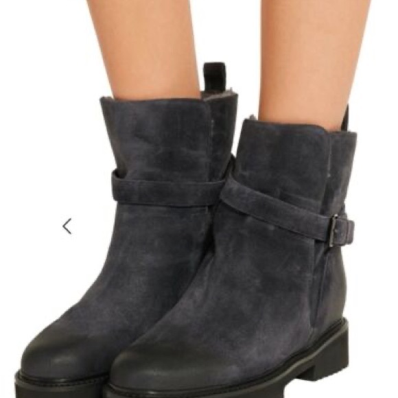 VINCE. Claudia Suede and Shearling Boot - Picture 4 of 14